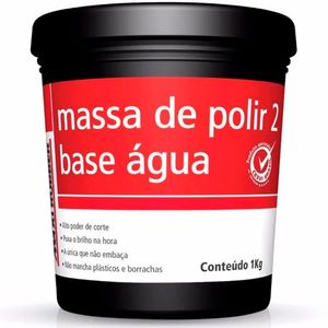 MASSA DE POLIR AUTOMOTIVA Nº 2 MAXI RUBBER 1KG BASE DE AGUA