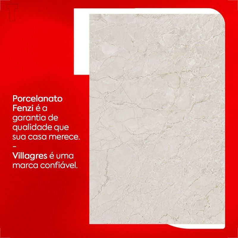 PORCELANATO VILLAGRES 108X108 RETIFICADO ACETINADO FENZI 108031A