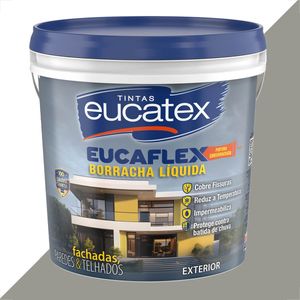 TINTA EUCATEX EUCAFLEX BORRACHA LIQUIDA 4KG CROMIO