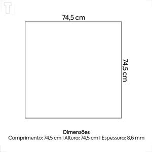 PISO LORENZZA 74.5X74.5 RETIFICADO POLIDO NERO