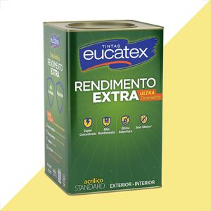 TINTA LATEX EUCATEX RENDIMENTO EXTRA AMARELO CANARIO 18L