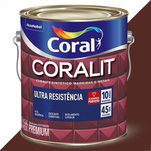 TINTA ESMALTE SINTETICO CORALIT 3600ML MARROM ULTRA RESISTENTE