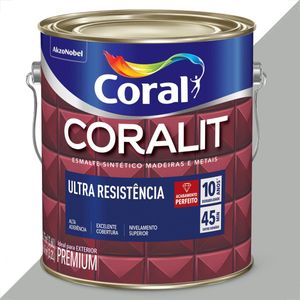 TINTA ESMALTE SINTETICO CORALIT 3600ML PLATINA ULTRA RESISTENTE