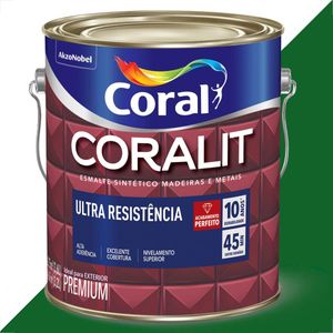 TINTA ESMALTE SINTETICO CORALIT 3600ML VERDE FOLHA ULTRA RESISTENTE