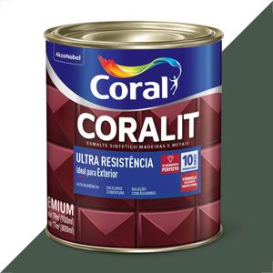TINTA ESMALTE SINTETICO CORALIT 900ML VERDE ESCOLAR FOSCO ULTRA RESISTENTE