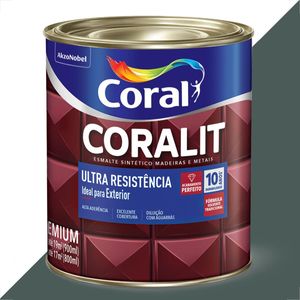 TINTA ESMALTE SINTETICO CORALIT 900ML CINZA ESCURO ULTRA RESISTENTE