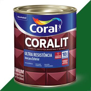 TINTA ESMALTE SINTETICO CORALIT 900ML VERDE FOLHA ULTRA RESISTENTE