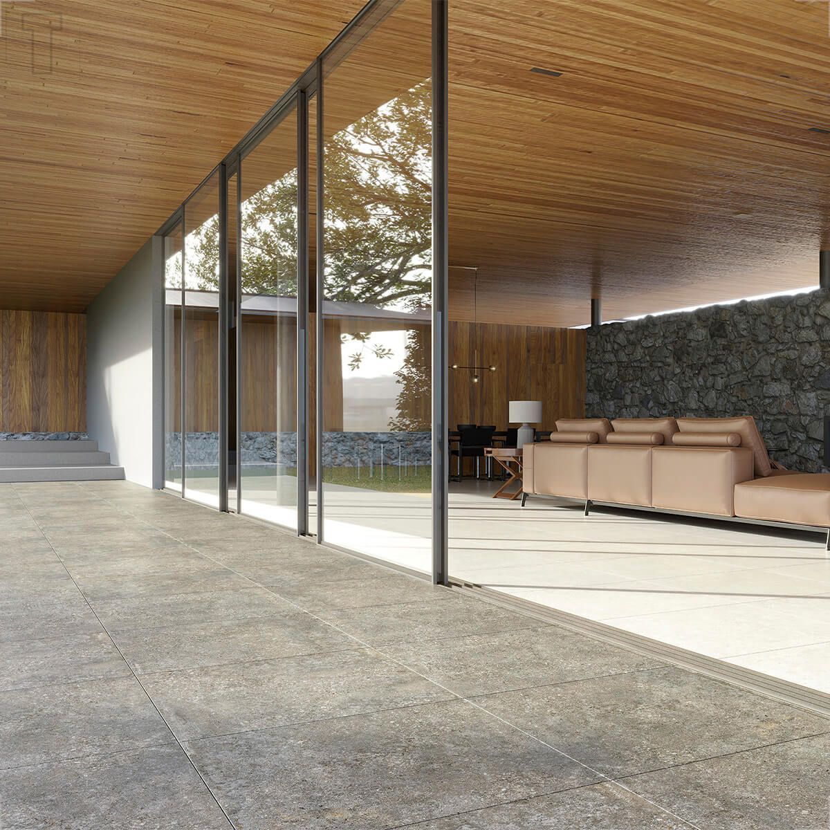 PORCELANATO DORA 76X76 RETIFICADO EXTERNO ROCK DARK 76010