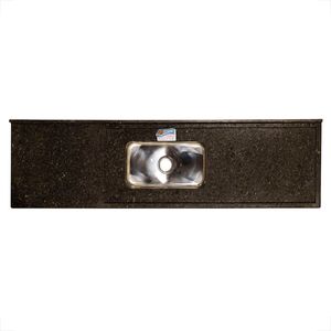 PIA COZINHA GRANITO VENTURINI MASTER MAX 200M VERDE UBATUBA CUBA FUNDA  COM AREA SECA