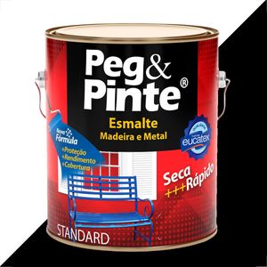 TINTA ESMALTE SINTETICO EUCATEX 3600ML PRETO BRILHANTE PEG PINTE