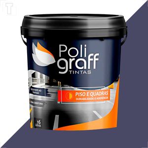 TINTA POLIGRAFF PISOS & QUADRAS BALDE 16L CINZA