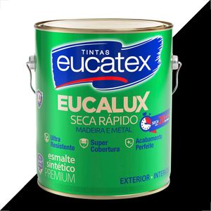 TINTA ESMALTE SINTETICO EUCATEX 3600ML PRETO FOSCO EUCALUX