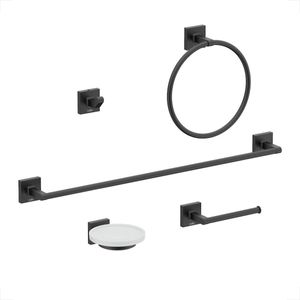 KIT ACESSORIOS CELITE UP PRETO MATTE 5 PEÇAS