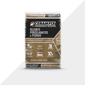 REJUNTE CERAMFIX PORCELANATOS E PEDRAS 1KG PLATINA