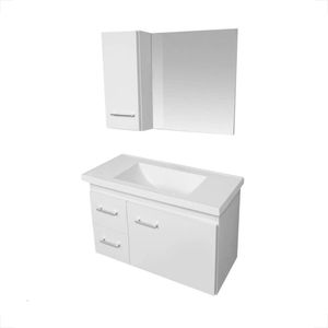 GABINETE PARA BANHEIRO FIMAP 073 CONJUNTO QUALITY BRANCO