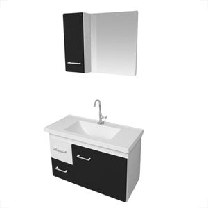 TOUCADOR FIMAP 073 CONJUNTO QUALITY BRANCO/PRETO