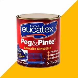 TINTA ESMALTE SINTETICO EUCATEX 900ML AMARELO BRILHANTE PEG PINTE