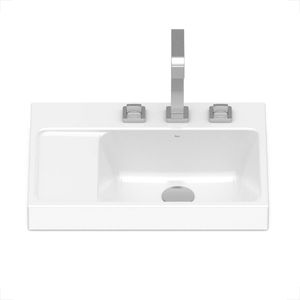 CUBA ROCA SOBREPOR RETANGULAR OPTICA L50 COM MESA 500X380MM BRANCO A3270MH000