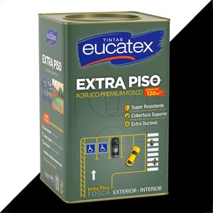 TINTA EUCATEX EXTRA PISO 18L PRETO ACRILICO PREMIUM