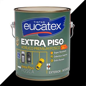 TINTA EUCATEX EXTRA PISO 3600ML PRETO ACRILICO PREMIUM