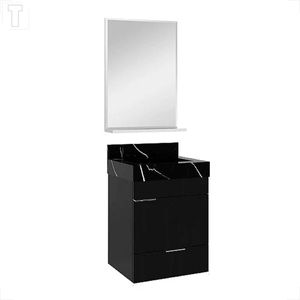 TOUCADOR BUMI CLUB KIT 40CM COM GAVETA PRETO 3700902