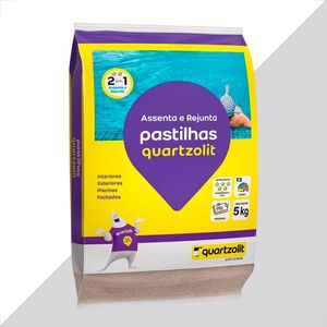 ARGAMASSA QUARTZOLIT PASTILHA INTERNA/EXTERNA 5KG CINZA PLATINA