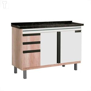 GABINETE LOCATT 1,14MT NEW ELEGANCE BARRIQUE/BRANCO