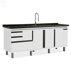 GABINETE LOCATT 1,94MT NEW ELEGANCE BRANCO