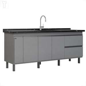 GABINETE LOCATT 1,94MT GLAMOUR COBALTO/COBALTO
