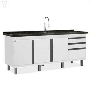 GABINETE LOCATT 1,94MT NEW IDEALI BRANCO