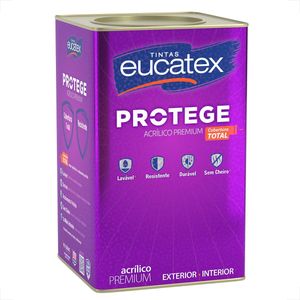 TINTA LATEX EUCATEX PROTEGE ACRILICO PREMIUM SEMI BRILHO BRANCO 18L