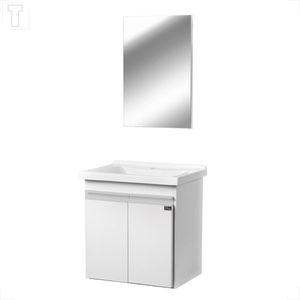 GABINETE PARA BANHEIRO LOCATT 0.45 KIT ECCO BRANCO/BRANCO