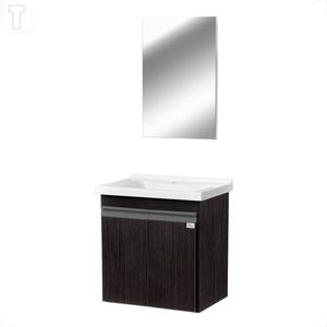 GABINETE PARA BANHEIRO LOCATT 0.45 KIT ECCO BRANCO/NERO