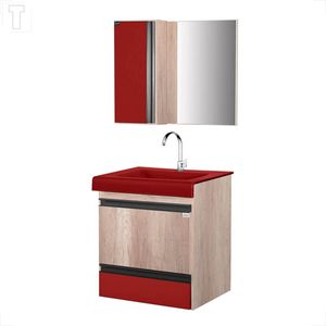 TOUCADOR LOCATT KIT MADRI 50 BARRIQUE/VERMELHO
