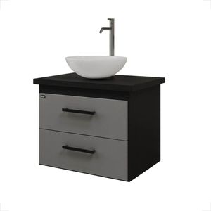 TOUCADOR LOCATT HOLANDA 60 COM CUBA REDONDA NERO/COBALTO