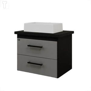 TOUCADOR LOCATT HOLANDA 60 COM CUBA TURIM BRANCA NERO/COBALTO