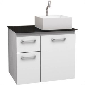 GABINETE PARA BANHEIRO COZIMAX FIGO AÇO 60CM BRANCO SEM CUBA