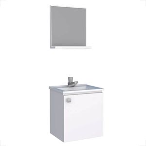 GABINETE PARA BANHEIRO COZIMAX KIT CACAU AÇO 40CM BRANCO 100055