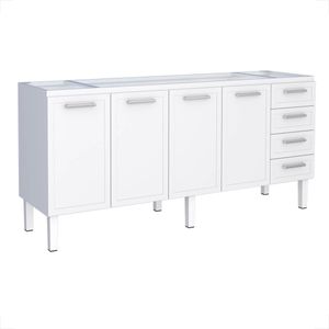 GABINETE COZIMAX APOLO FLAT BRANCO 4 GAVETAS 2,00M