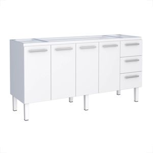 GABINETE COZIMAX VENUS FLAT BRANCO COM 3 GAVETAS 1,74 X 50