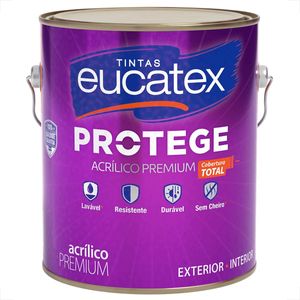 TINTA LATEX EUCATEX PROTEGE ACRILICO PREMIUM SEMI BRILHO BRANCO 3600ML