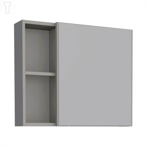 ESPELHEIRA COZIMAX AMEIXA AÇO 60CM CINZA