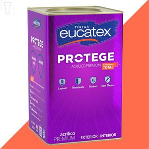 TINTA LATEX EUCATEX PROTEGE ACRILICO PREMIUM FOSCO TERRACOTA 18L