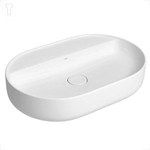 CUBA DECA APOIO OVAL LONGA COM MESA L.14060.M.17 BRANCO 600MM