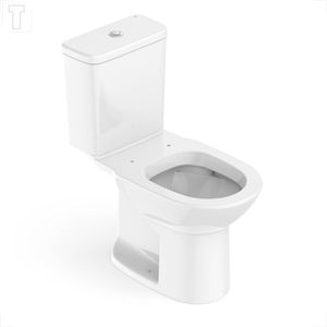 CONJUNTO SANITARIO ROCA BACIA COM CAIXA ROUND BRANCA 3/6L