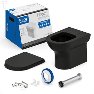 BACIA SANITARIA ROCA NEXO CONVENCIONAL ONIX + KIT INSTALACAO + ASSENTO TERMOFIXO