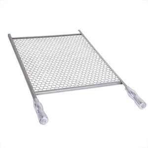 GRELHA PARA CHURRASQUEIRA INOX WR 40X50 MOEDA COM CABO ALUMINIO