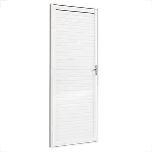 PORTA BRASIL ALUMINIO BRANCO FACILITY LAMBRI C/FECHADURA D  215X94X3,7  COD 19748