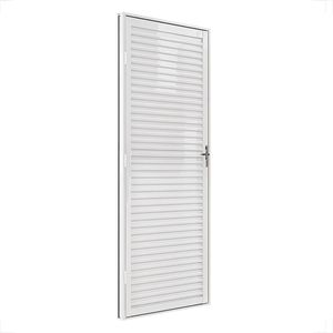 PORTA BRASIL ALUMINIO BRANCO FACILITY LAMINADA GIRO ESQUERDA 215X104 - 10256