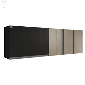 ARMARIO AEREO LOCATT NEW ELEGANCE 1,80MT NERO/BARRIQUE